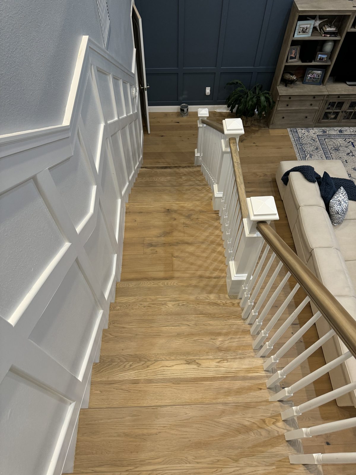 Hardwood stair tread installation Sarasota FL